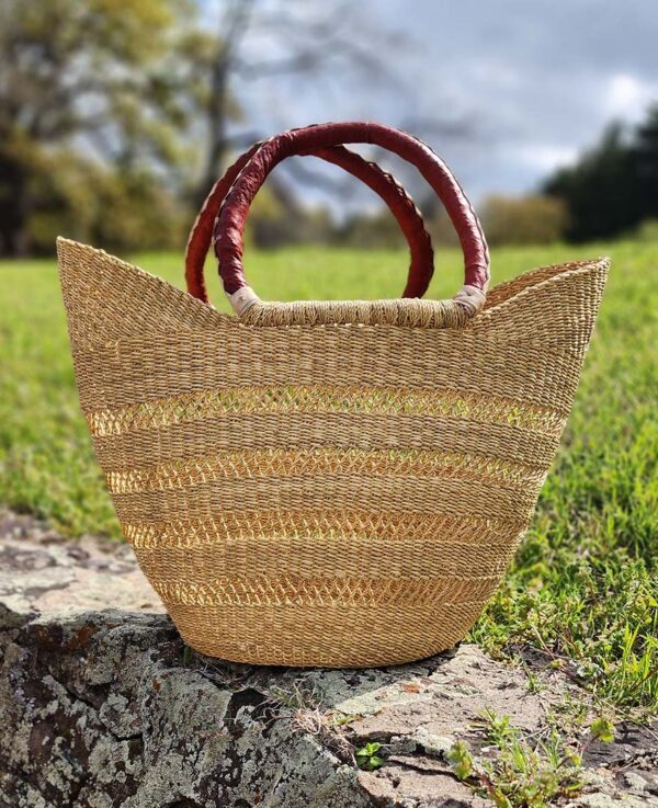 Esther Woven Basket Tote - Image 6